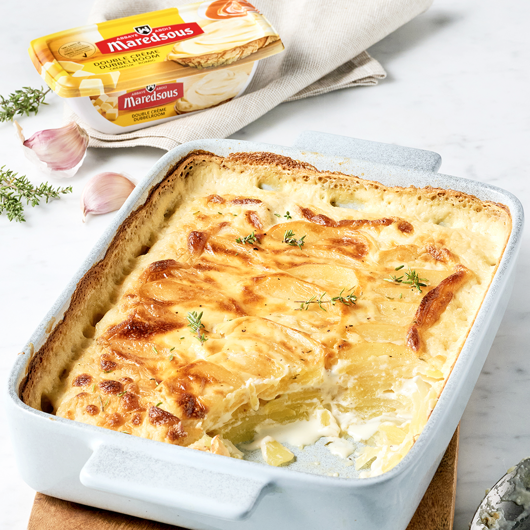 Gratin dauphinois met Maredsous® Dubbelroom